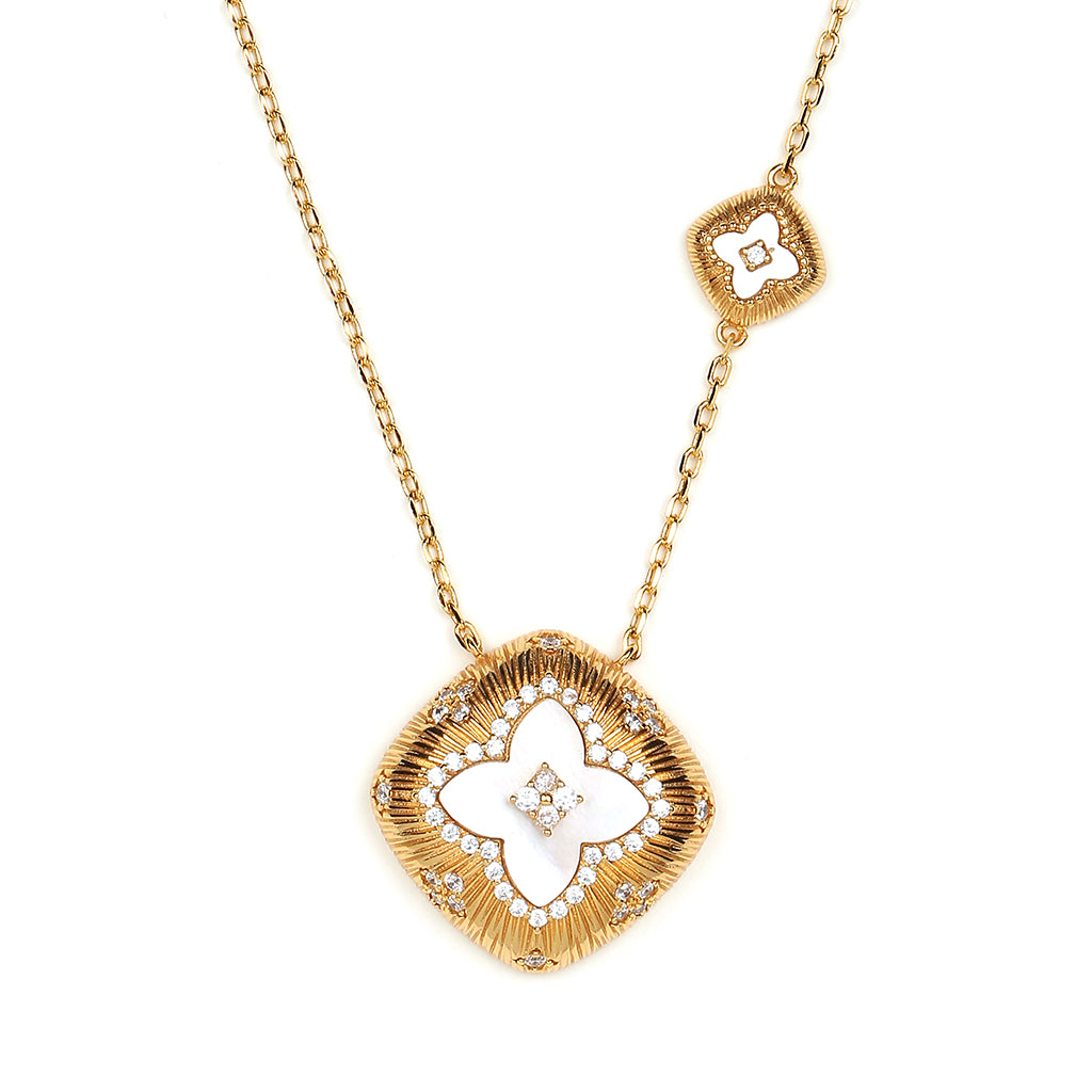 FLORA MOTHER OF PEARL NECKLACE