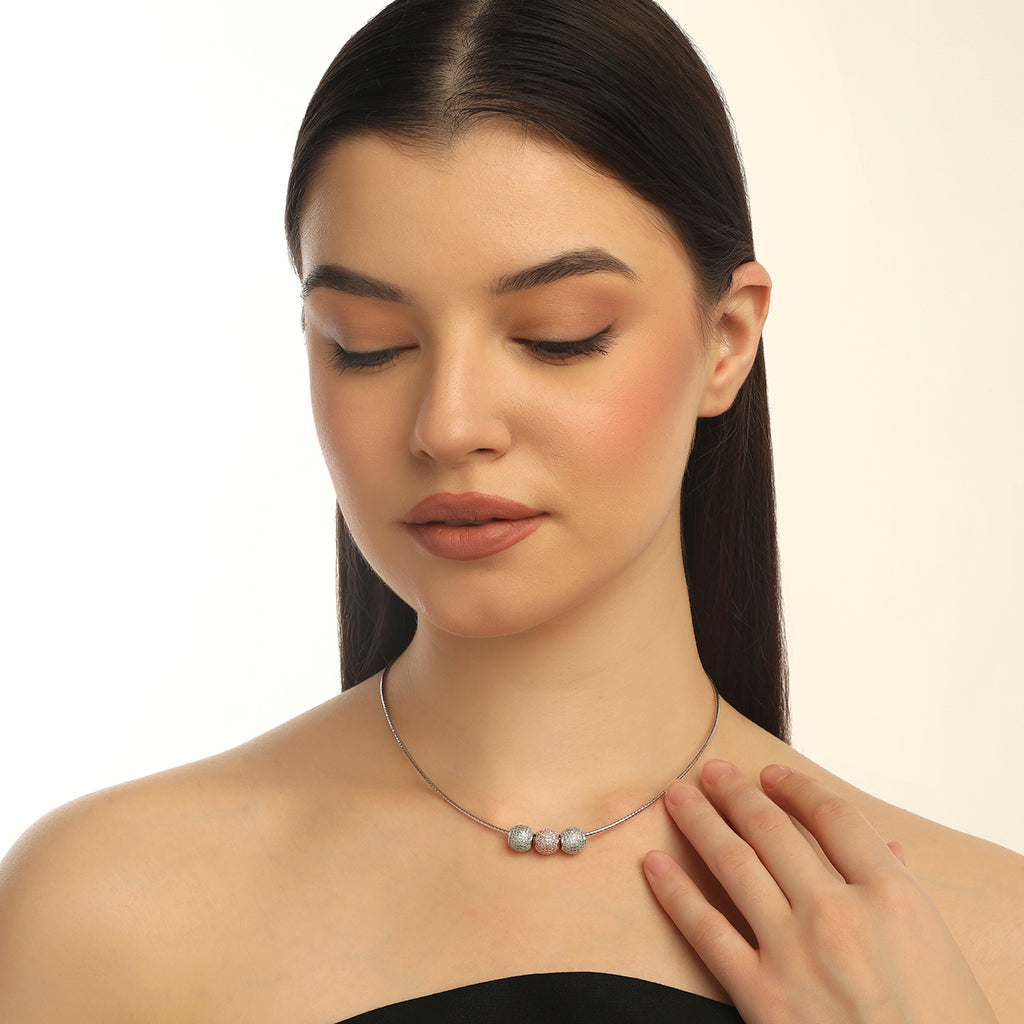 3 BALLS PANDORA NECKLACE