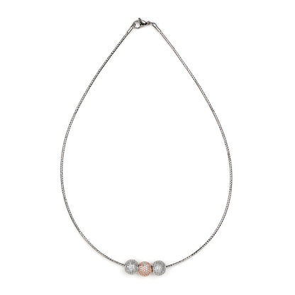 3 BALLS PANDORA NECKLACE