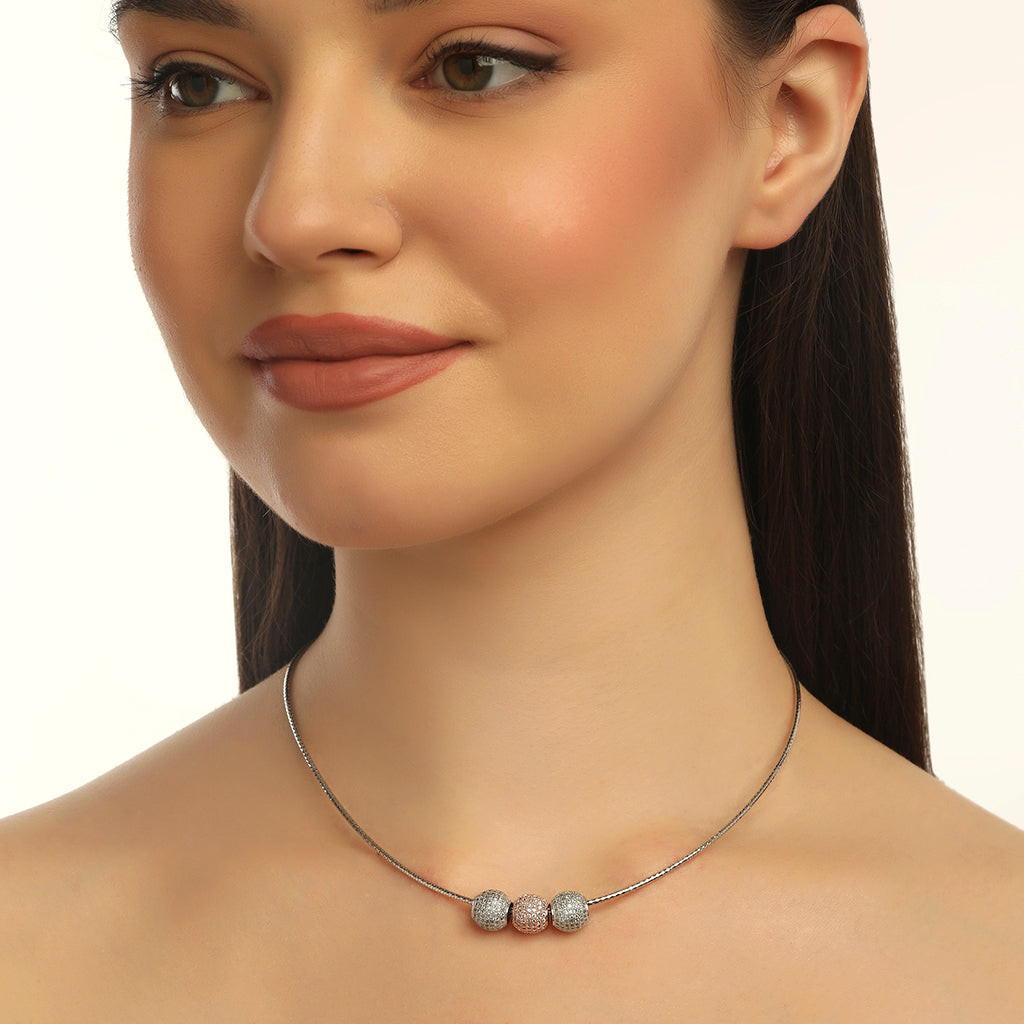 3 BALLS PANDORA NECKLACE