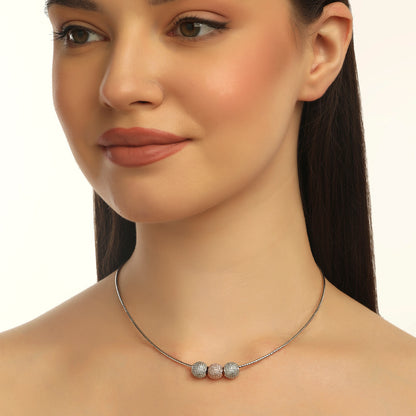 3 BALLS PANDORA NECKLACE