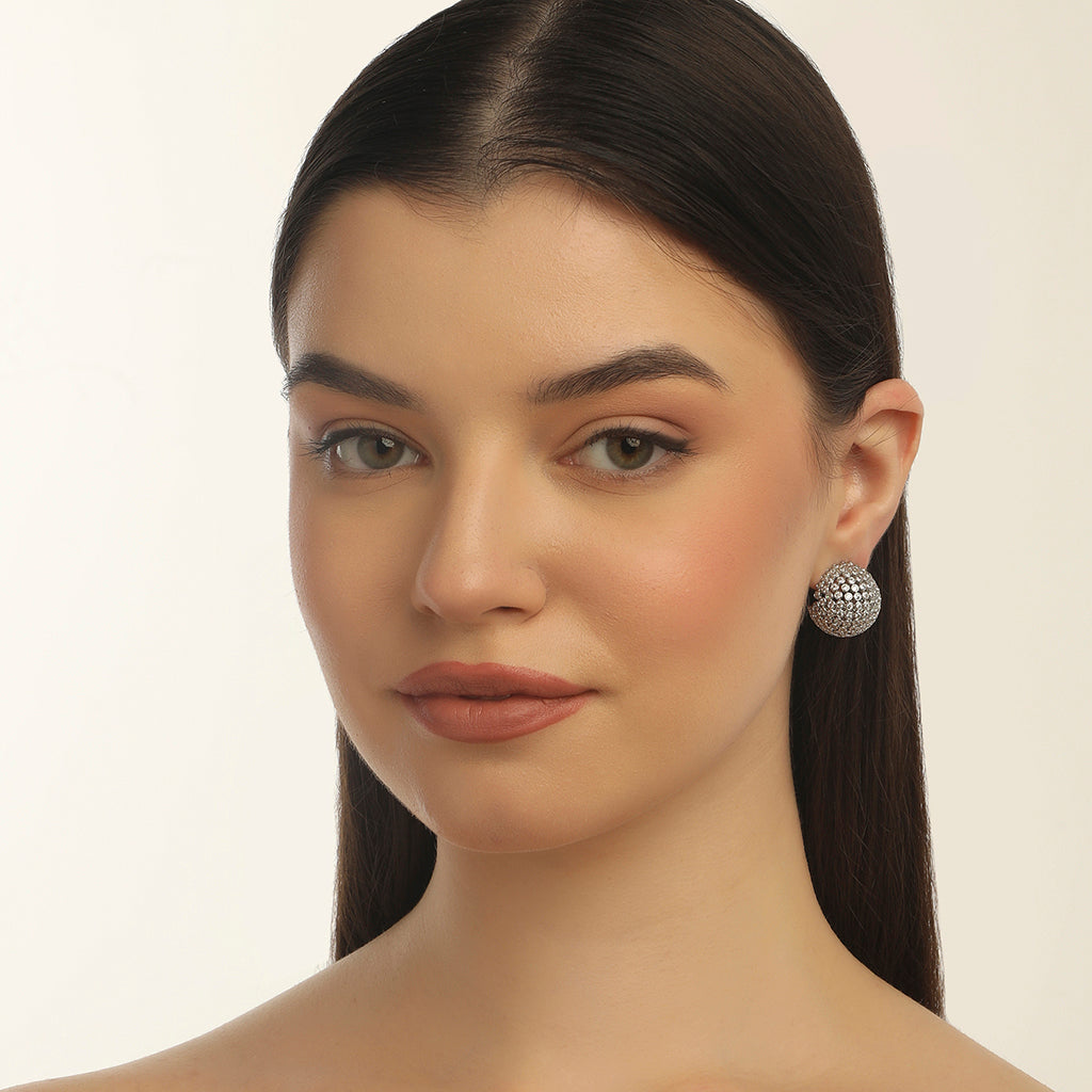 DIAMOND BALL EARINGS