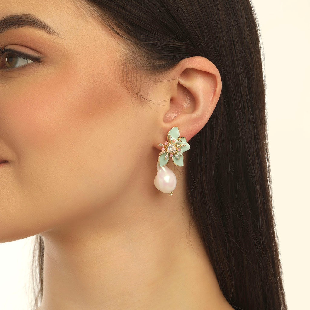 MINT BLOOM EARINGS